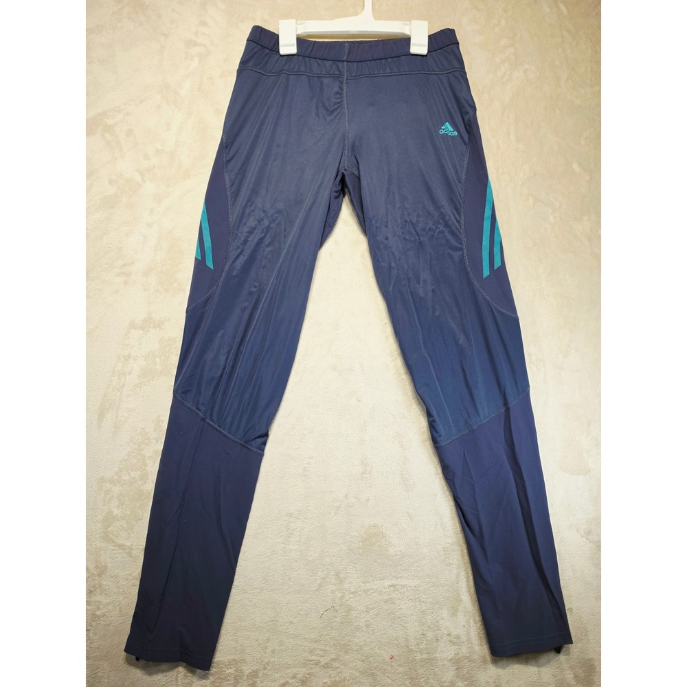 Adidas Adizero Womens Running Pants Navy Blue Teal ClimaProof XS